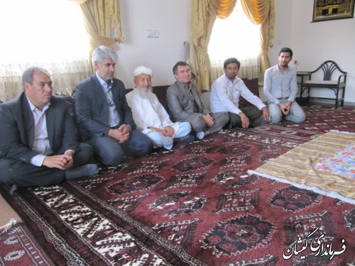 نشست صمیمی فرماندار با حاج آخوند نورعلی نژاد امام جمعه آرخ  بزرگ