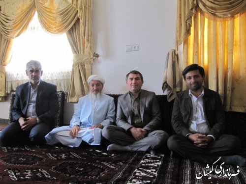 نشست صمیمی فرماندار با حاج آخوند نورعلی نژاد امام جمعه آرخ  بزرگ
