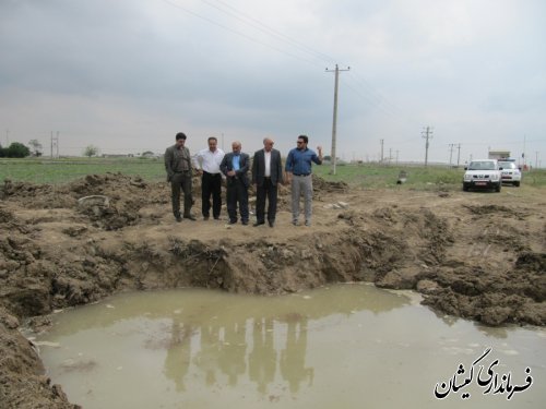 بازدیدازمحل ترکیدگی انشعاب آب سیمین شهر