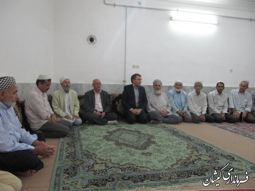 فرماندارگمیشان درادامه دیدارهای مردمی از روستای قرنجیک خواجه خان