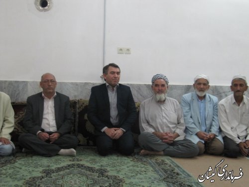 فرماندارگمیشان درادامه دیدارهای مردمی از روستای قرنجیک خواجه خان