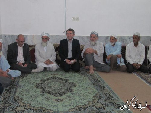 فرماندارگمیشان درادامه دیدارهای مردمی از روستای قرنجیک خواجه خان