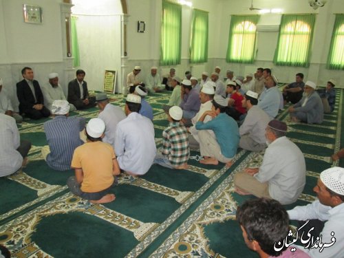 دیدار فرماندار گمیشان با اهالی محترم روستای دهنه در ماه مبارک رمضان 