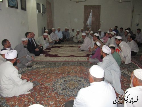 دیدار فرماندارگمیشان با مردم قلعه کریم ایشان در ماه مبارک رمضان