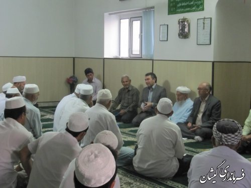 فرماندارگمیشان درادامه دیدارهای مردمی در ماه مبارک رمضان دیدار با مردم آرخ بزرگ