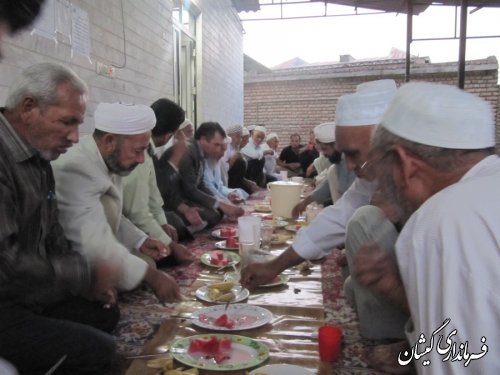 فرماندارگمیشان درادامه دیدارهای مردمی در ماه مبارک رمضان دیدار با مردم آرخ بزرگ