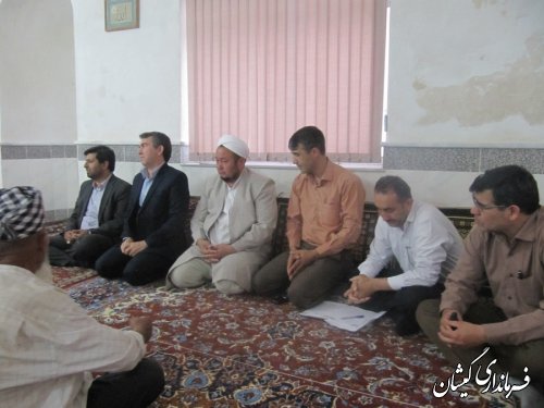 فرماندارگمیشان درادامه دیدارهای مردمی در ماه مبارک رمضان با مردم قلعه  جیق بزرگ