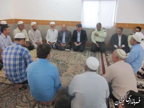 فرماندارگمیشان درادامه دیدارهای مردمی در ماه مبارک رمضان با مردم مراد بردی