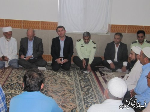 فرماندارگمیشان درادامه دیدارهای مردمی در ماه مبارک رمضان با مردم مراد بردی