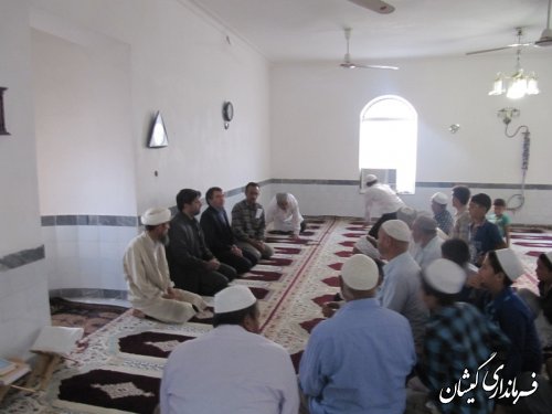 فرماندارگمیشان درادامه دیدارهای مردمی در ماه مبارک رمضان با مردم قره کیله