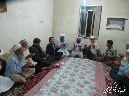 فرماندارگمیشان درادامه دیدارهای مردمی در ماه مبارک رمضان با مردم توماجلر