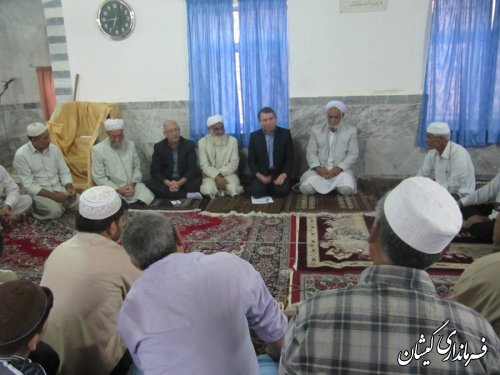 فرماندارگمیشان درادامه دیدارهای مردمی در ماه مبارک رمضان با مردم بصیرآباد