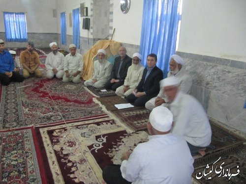فرماندارگمیشان درادامه دیدارهای مردمی در ماه مبارک رمضان با مردم بصیرآباد