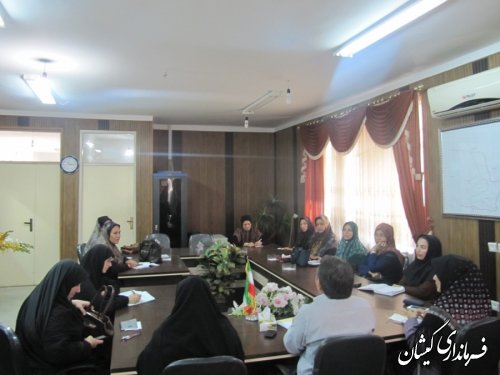 اولین جلسه مشاوران بانوان دستگاههای اجرایی شهرستان با موضوع پایش و بررسی برنامه نظام تحرک