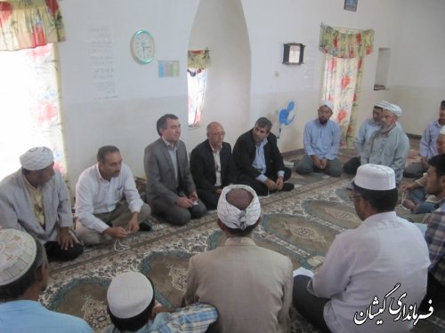 فرماندارگمیشان درادامه دیدارهای مردمی در ماه مبارک رمضان با مردم توماجلرسقرتپه