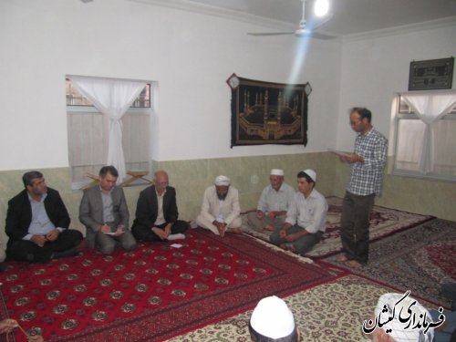 فرماندارگمیشان درادامه دیدارهای مردمی در ماه مبارک رمضان با مردم سقرتپه