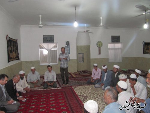 فرماندارگمیشان درادامه دیدارهای مردمی در ماه مبارک رمضان با مردم سقرتپه
