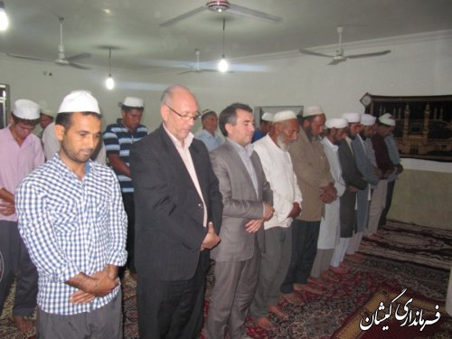 فرماندارگمیشان درادامه دیدارهای مردمی در ماه مبارک رمضان با مردم سقرتپه