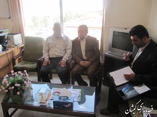 بازدید سرزده فرماندار ازشرکت گاز واداره ثبت احوال شهرستان گمیشان