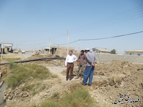 بازدید فرماندار از وضعیت تامین آب شرب روستاهای مرزی شهرستان گمیشان