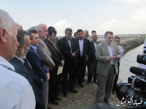 بازدید وزیر جهاد کشاورزی ازسایت پرورش میگو ی گمیشان