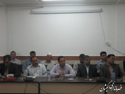 چهارمین جلسه شورای اداری شهرستان گمیشان تشکیل شد