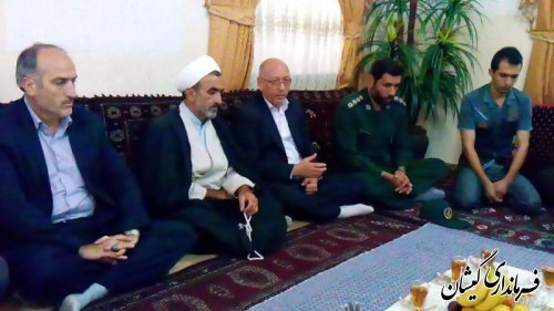 دیدار با خانواده جانباز قربان محمد کلته به مناسبت هفته دولت