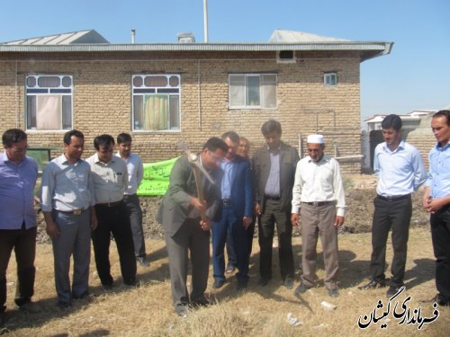 کلنگ زنی خانه بهداشت روستای مرزی قلعه جیق بزرگ گمیشان