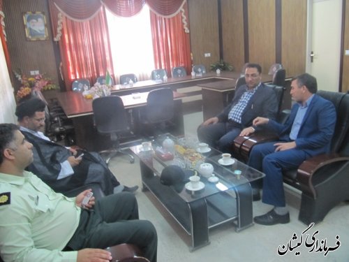 دیدار رئیس دادگستری و دادستان شهرستان با فرماندار گمیشان