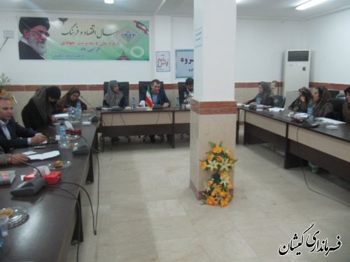 جلسه کارگروه امور بانوان وخانواده شهرستان گمیشان تشکیل شد