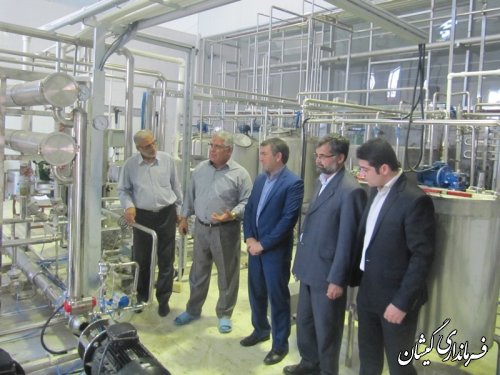 بازدیدفرماندارگمیشان از فرآورده های لبنی شیر میانکاله سیمین شهر