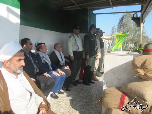 حضور فرماندار گمیشان در صبحگاه مشترک سپاه