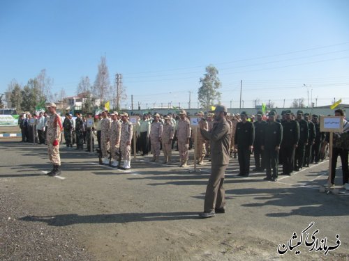 حضور فرماندار گمیشان در صبحگاه مشترک سپاه