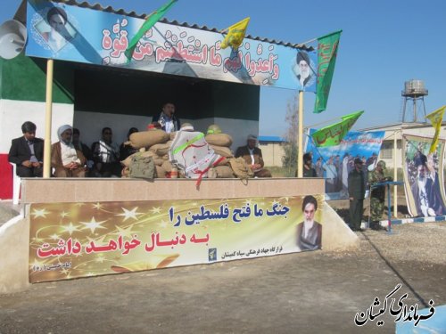 حضور فرماندار گمیشان در صبحگاه مشترک سپاه