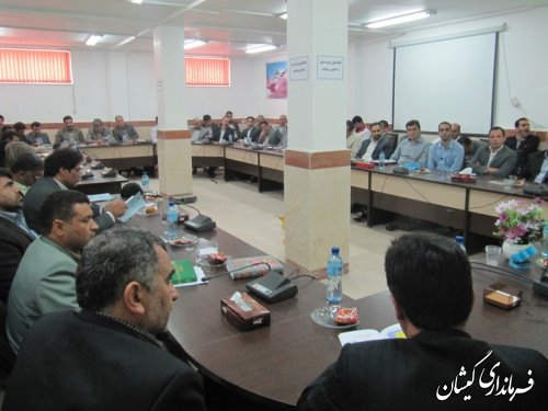 پنجمین جلسه شورای ادری شهرستان گمیشان تشکیل شد
