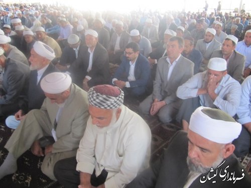 حضور فرماندار گمیشان در نماز عید سعید قربان