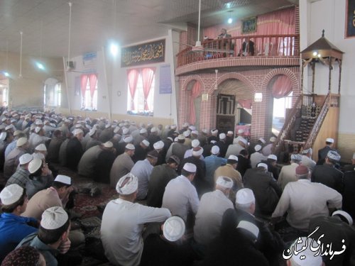 حضور فرماندار گمیشان در نماز عید سعید قربان