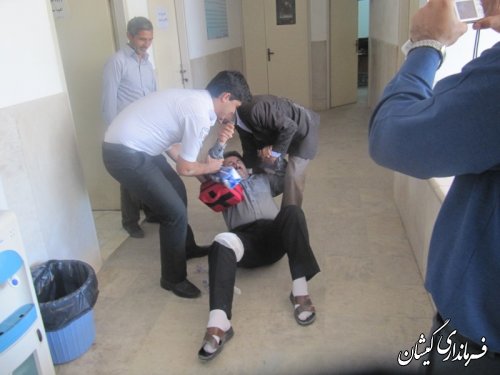 مانور زلزله در شهرستان گمیشان برگزار شد