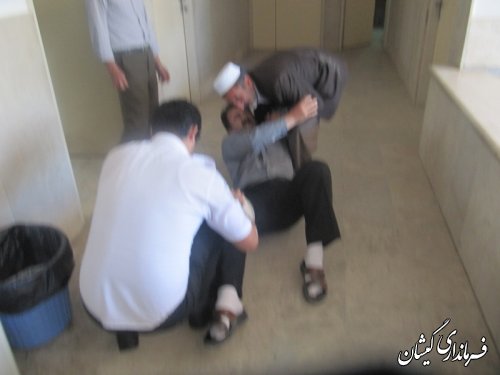 مانور زلزله در شهرستان گمیشان برگزار شد