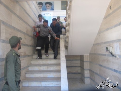 مانور زلزله در شهرستان گمیشان برگزار شد