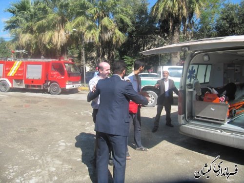 مانور زلزله در شهرستان گمیشان برگزار شد