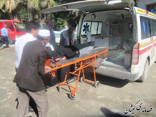 مانور زلزله در شهرستان گمیشان برگزار شد
