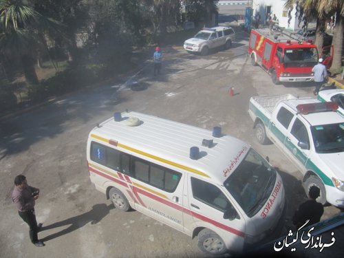 مانور زلزله در شهرستان گمیشان برگزار شد
