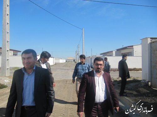 بازدید فرماندار گمیشان از واحد های آماده واگذاری پروژه مسکن مهر گمیشان
