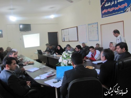 جلسه کارگروه سلامت وامنیت غذایی شهرستان گمیشان