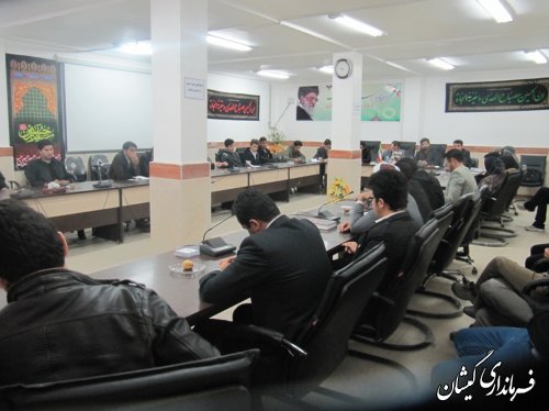 نخستین جلسه شورای مشورتی وهم اندیشی جوانان شهرستان گمیشان برگزار شد