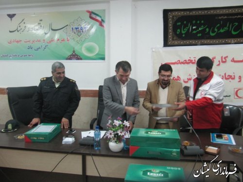 جلسه کارگروه تخصصی امداد ونجات وآموزش همگانی شهرستان گمیشان