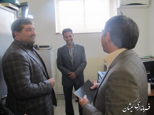 بازدید مدیرکل اداری ومالی استانداری گلستان از فرمانداری گمیشان