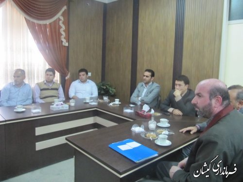 دومین جلسه کارکنان فرمانداری وبخشداریهای تابعه شهرستان گمیشان