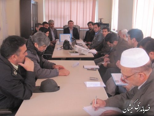 جلسه کارگروه سلامت وامنیت غذایی شهرستان گمیشان